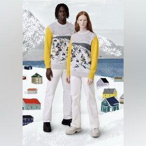 Canada Goose Northern Lights Collection knit jacquard sweater 7054U $495